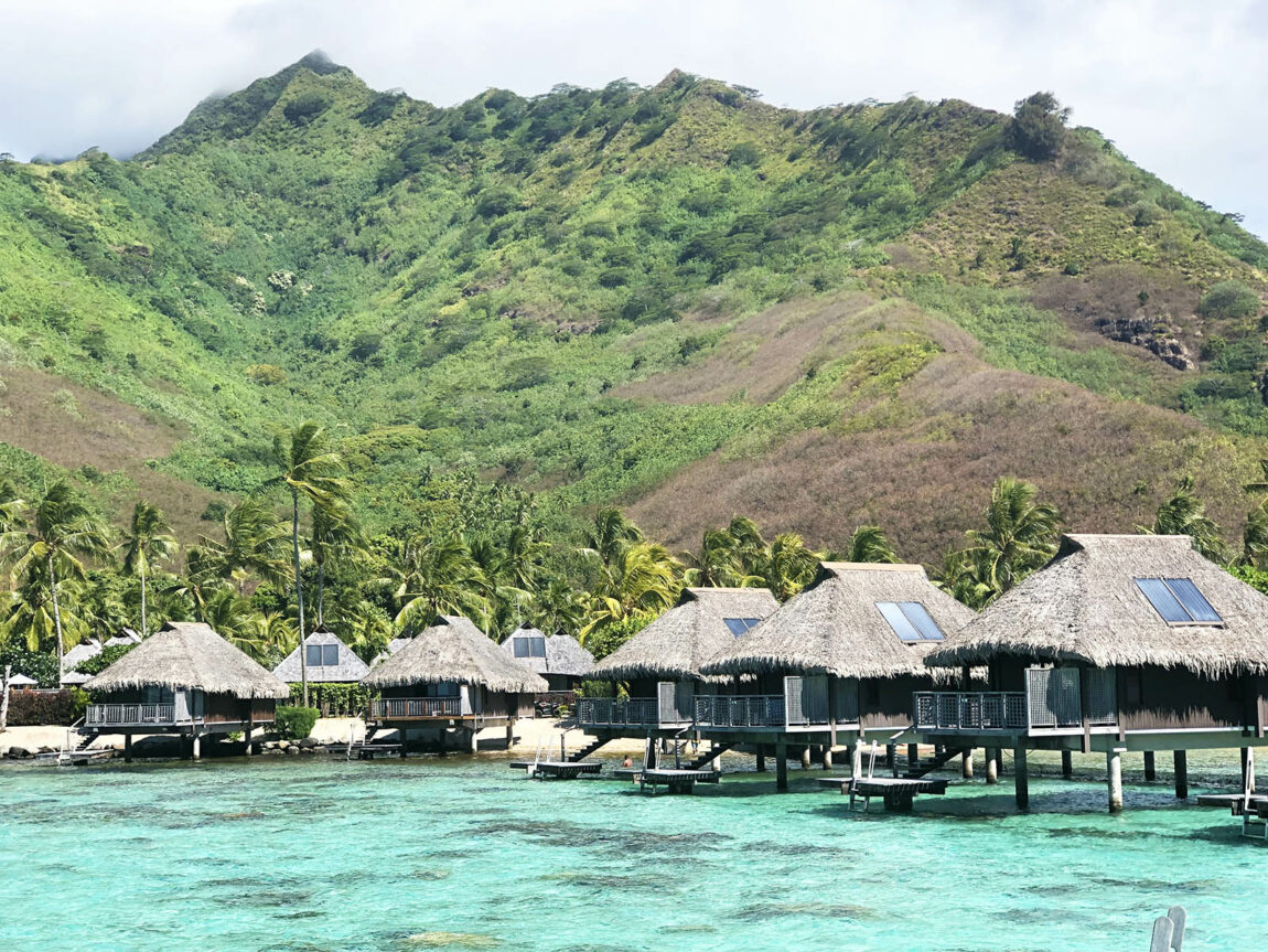 Overwater bungalows at the Hilton Moorea Lagoon Resort & Spa. Credit: Carolina Valenzuela