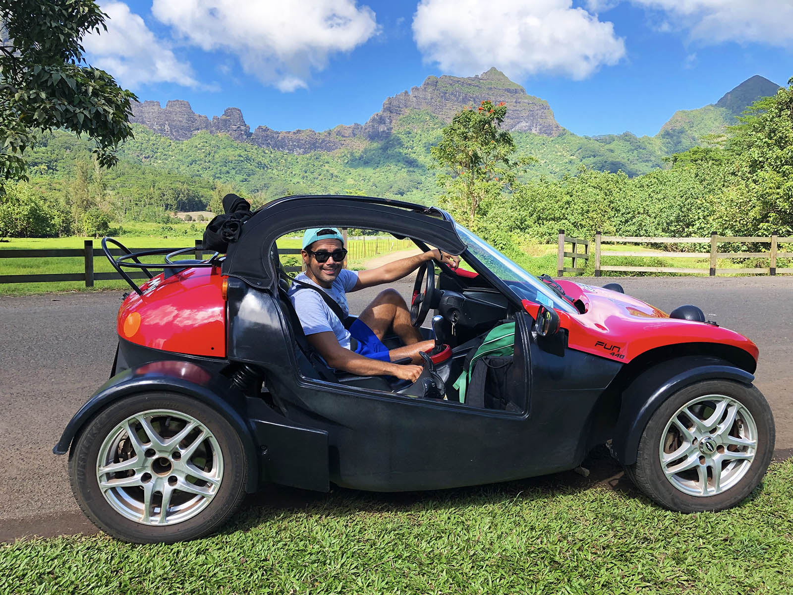 The tiny roadster we rented through Viator. Credit: Carolina Valenzuela