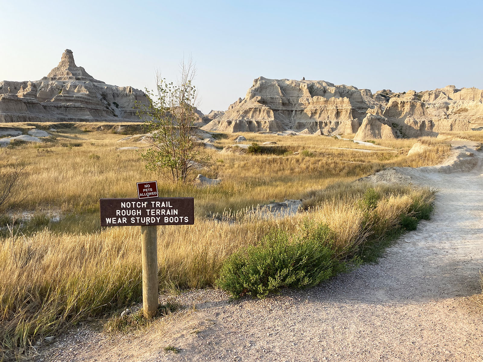 Hiking the Notch Trail. Badlands National Park, South Dakota. Credit: Carolina Valenzuela