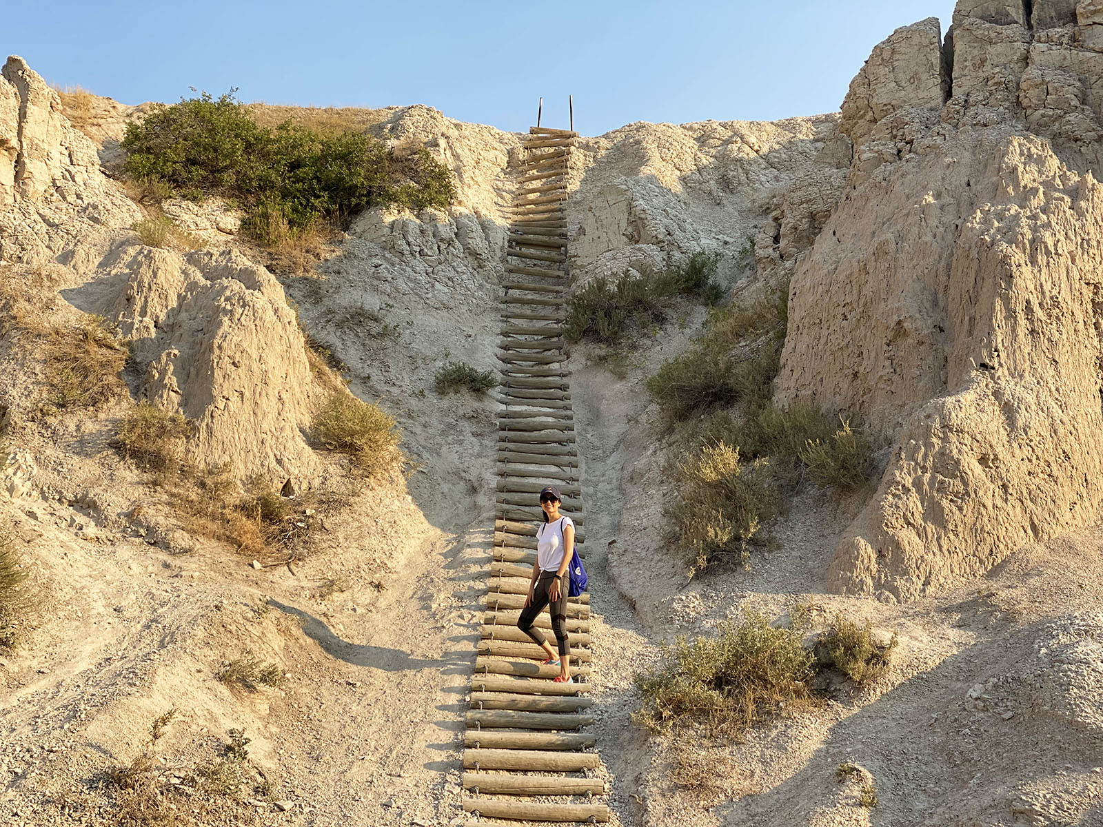 Hiking the Notch Trail. Badlands National Park, South Dakota. Credit: Christian Bergara