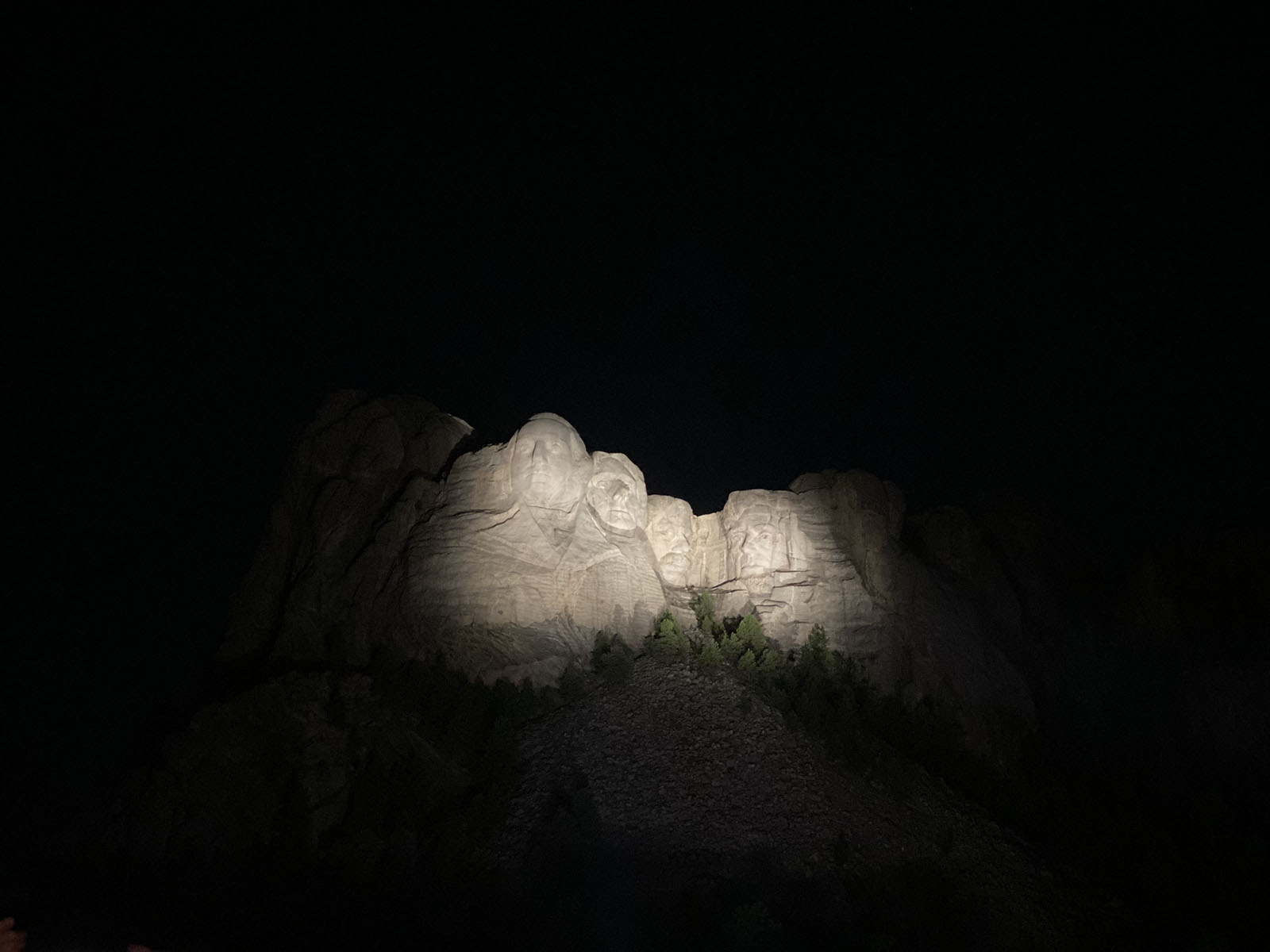 Mount Rushmore at night. Credit: Carolina Valenzuela