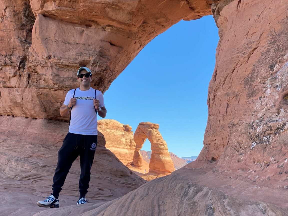 Delicate Arch from the Twisted Doughnut. Arches National Park. Credit: Carolina Valenzuela