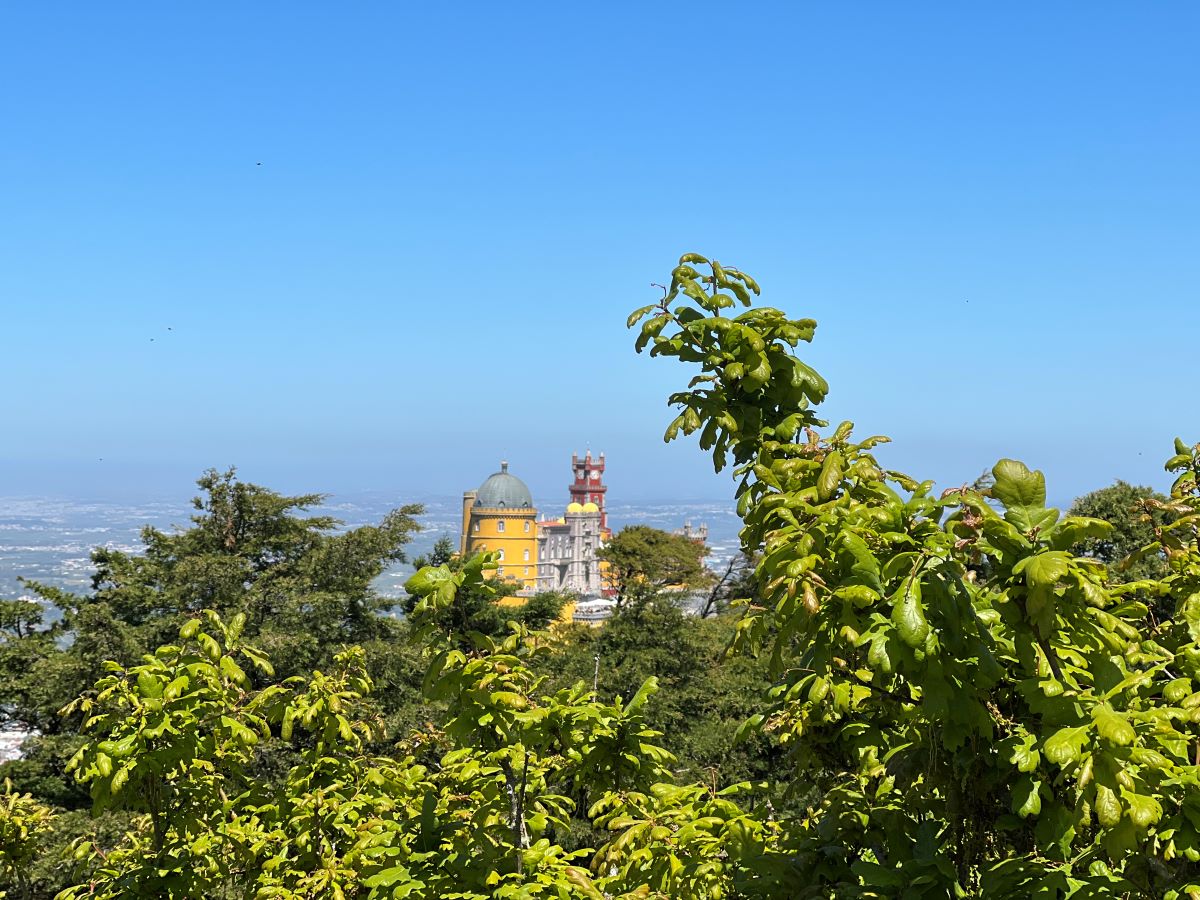 Pena Palace from the Cruz Alta viewpoint. Credit: Carry on Caro