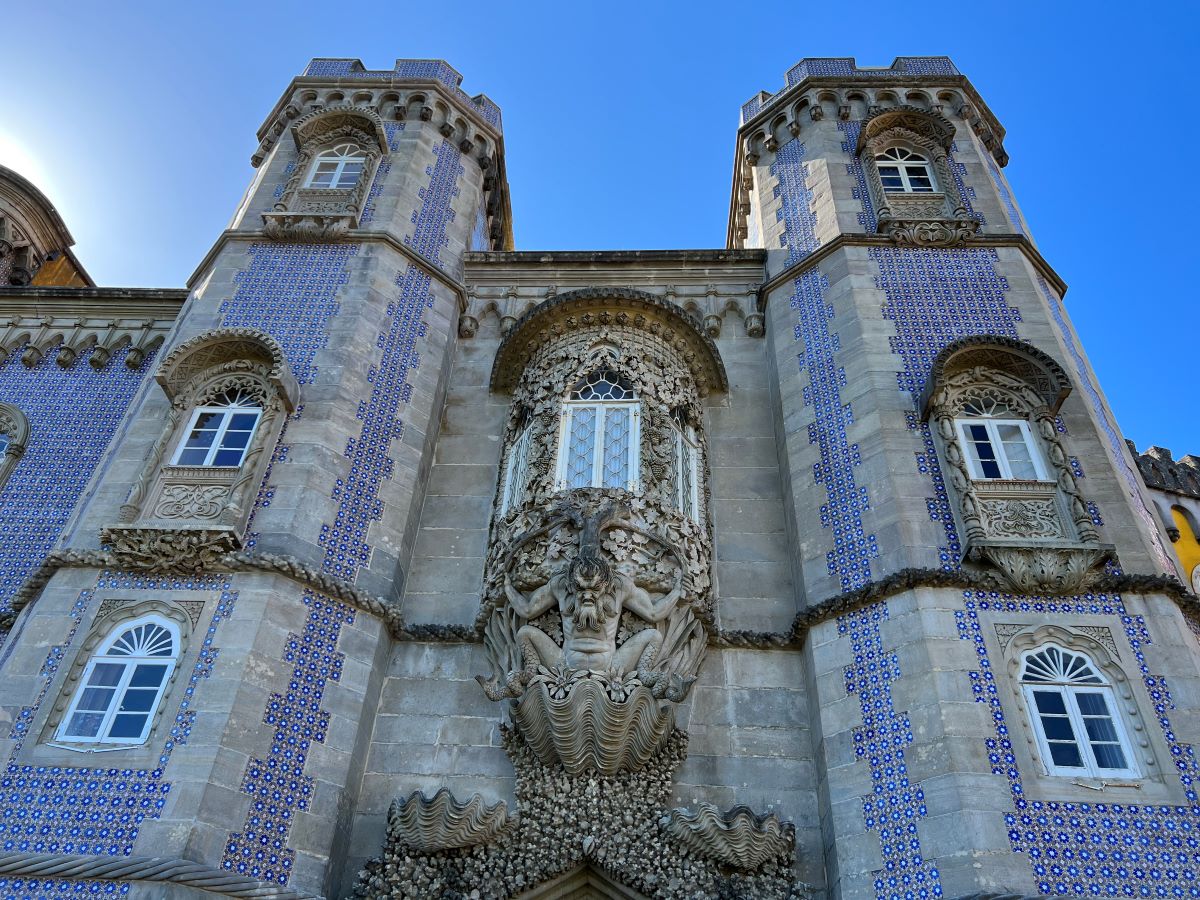 The Triton - a mythological monster that is half-man and half-fish in Pena Palace's terrace. Credit: Carry on Caro