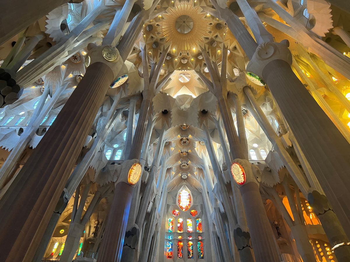 La Sagrada Familia's interior. Credit: Carry on Caro