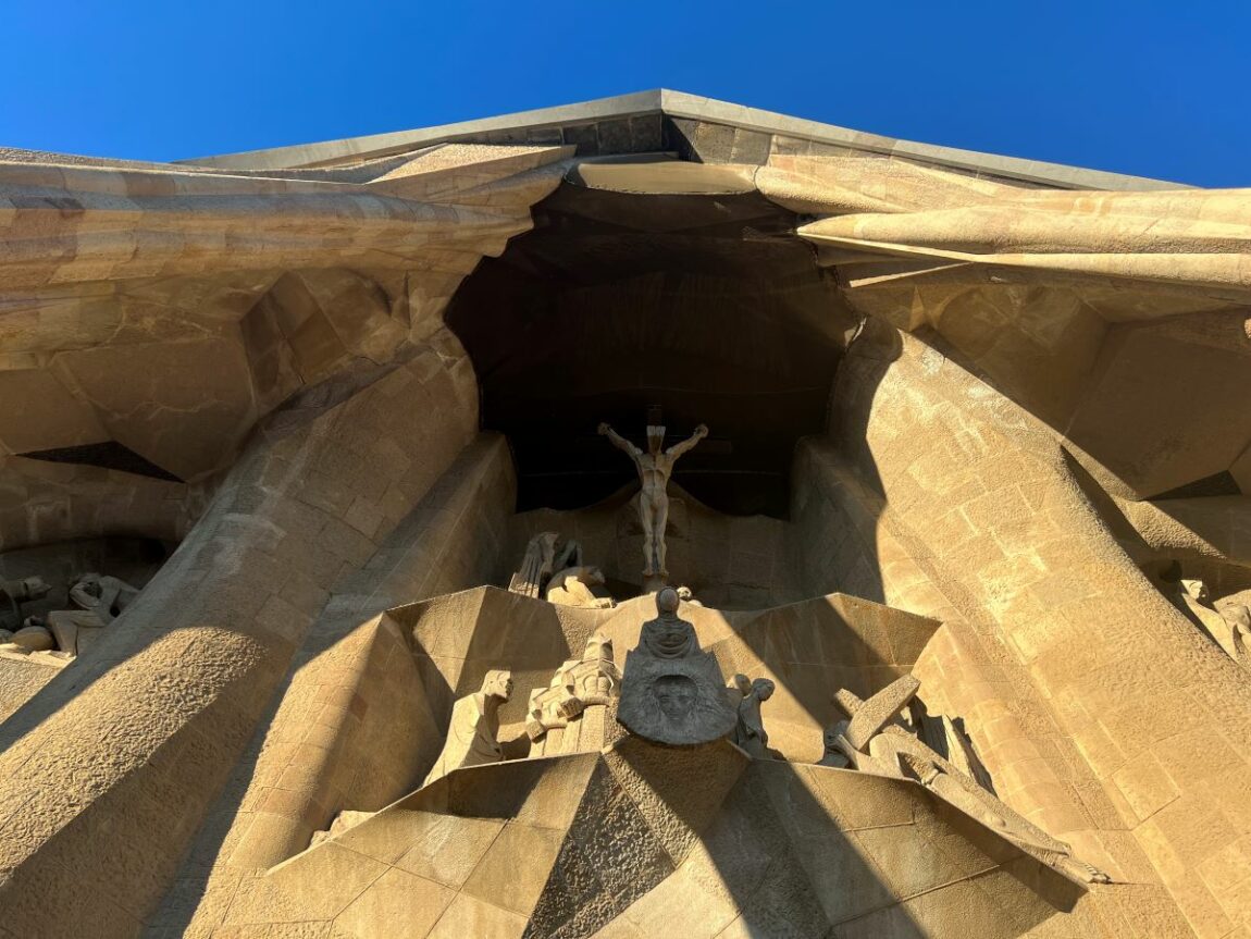 La Sagrada Familia's facade. Credit: Carry on Caro