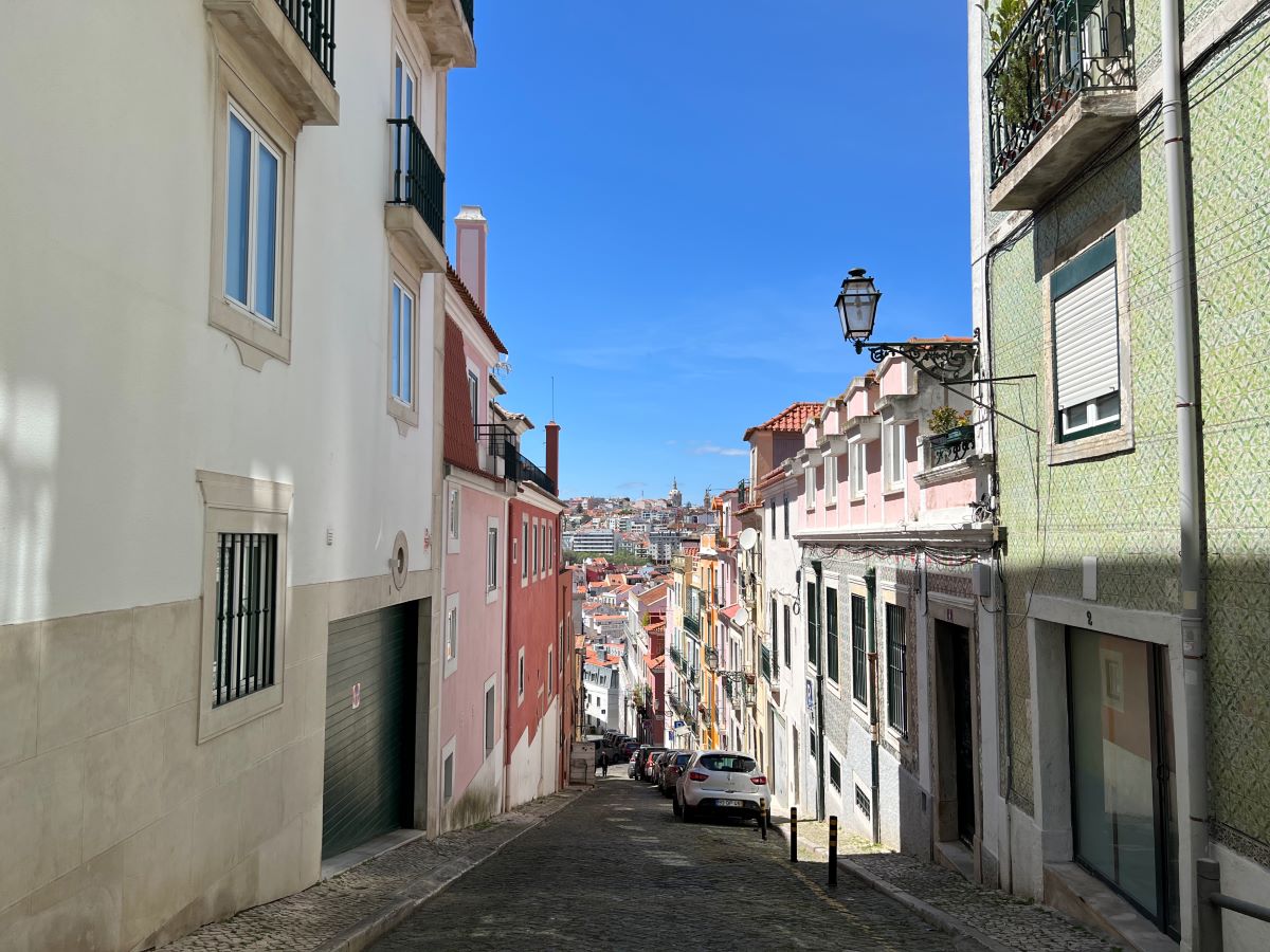 A typical street in Lisbon, Portugal. Credit: Carry on Caro