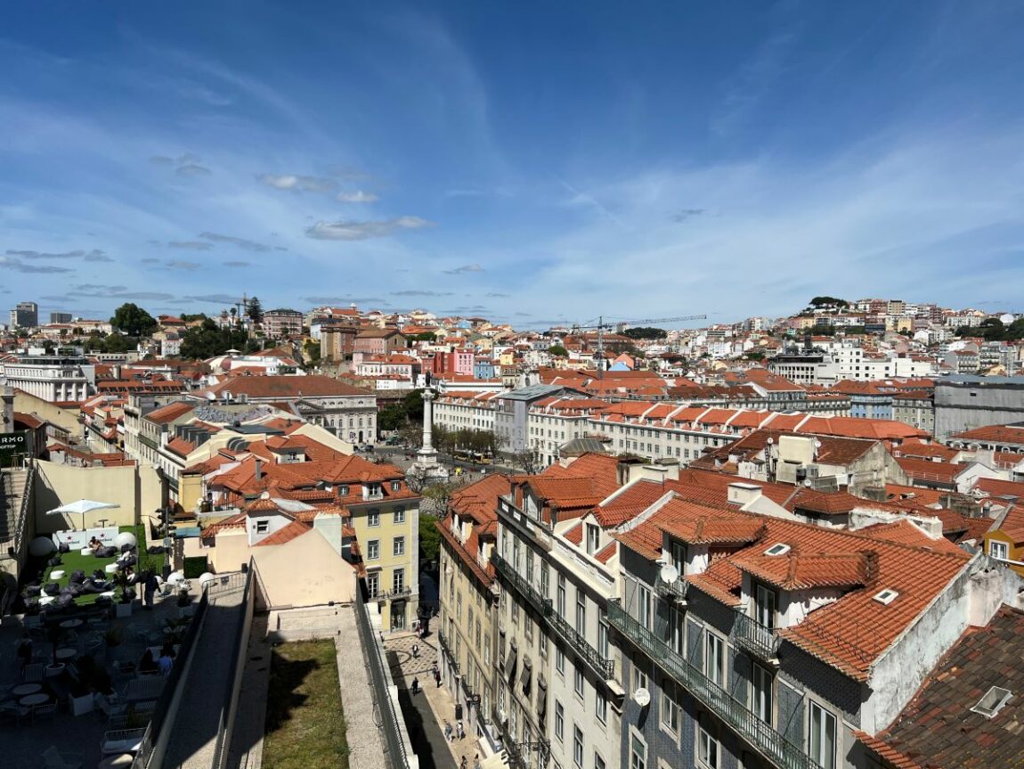 Rossio square from above. Lisbon, Portugal. Credit: Carry on Caro