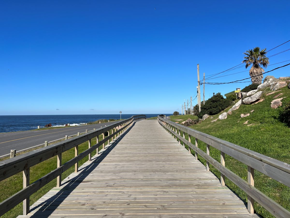 Punta Colorada's boardwalk. Uruguay. Credit, Carry on Caro