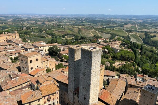 View from the Torre Grossa. San Gimignano, Italy. Credit: Carry on Caro
